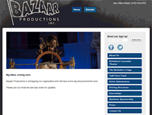 Tablet Screenshot of bazaarproductions.org